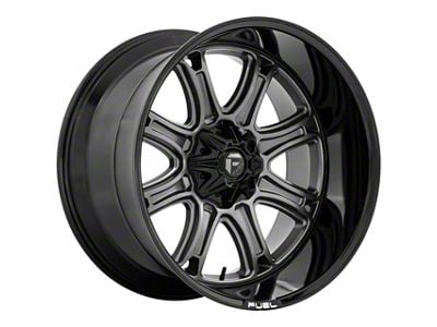 Fuel Wheels Darkstar Matte Gunmetal with Black Lip 8-Lug Wheel; 20x10; -18mm Offset (11-14 Sierra 2500 HD)