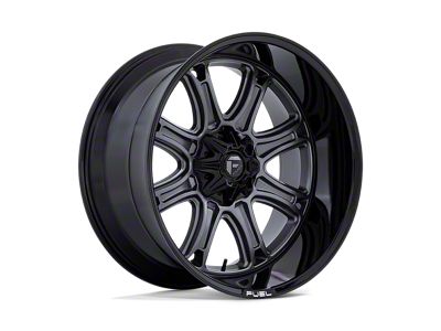 Fuel Wheels Darkstar Matte Gunmetal with Black Lip 8-Lug Wheel; 22x9; 1mm Offset (11-14 Sierra 2500 HD)