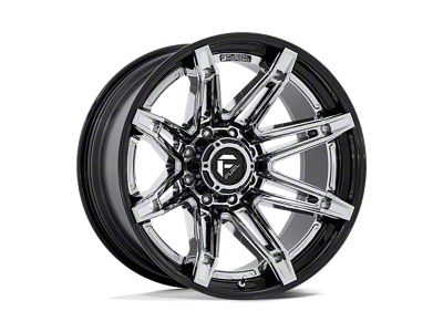 Fuel Wheels Fusion Forged Brawl Chrome with Gloss Black Lip 8-Lug Wheel; 22x10; -18mm Offset (11-14 Sierra 2500 HD)