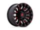 Fuel Wheels Quake Gloss Black Milled with Red Tint 8-Lug Wheel; 18x9; 1mm Offset (11-14 Sierra 2500 HD)