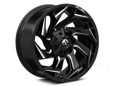 Fuel Wheels Reaction Gloss Black Milled 8-Lug Wheel; 22x12; -44mm Offset (11-14 Sierra 2500 HD)