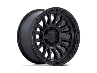 Fuel Wheels Rincon Matte Black with Gloss Black Lip 8-Lug Wheel; 17x9; 20mm Offset (11-14 Sierra 2500 HD)