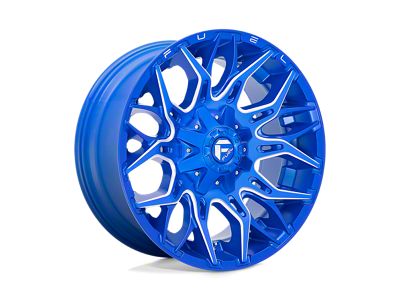 Fuel Wheels Twitch Anodized Blue Milled 8-Lug Wheel; 20x9; 1mm Offset (11-14 Sierra 2500 HD)