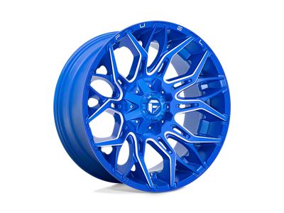 Fuel Wheels Twitch Anodized Blue Milled 8-Lug Wheel; 22x10; -18mm Offset (11-14 Sierra 2500 HD)