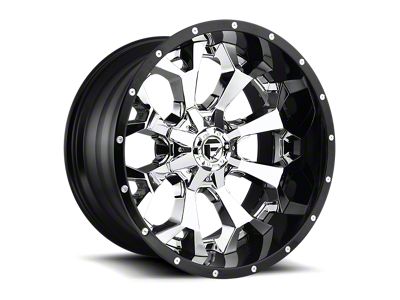 Fuel Wheels Assault Chrome with Gloss Black Lip 8-Lug Wheel; 20x10; -18mm Offset (11-14 Sierra 3500 HD SRW)