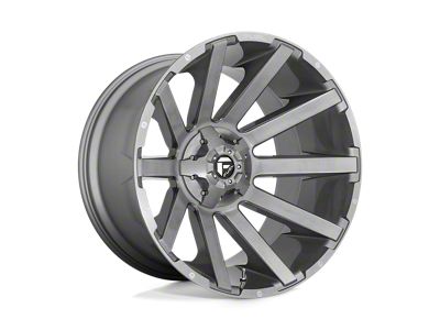 Fuel Wheels Contra Platinum Brushed Gunmetal with Tinted Clear 8-Lug Wheel; 20x10; -18mm Offset (11-14 Sierra 3500 HD SRW)