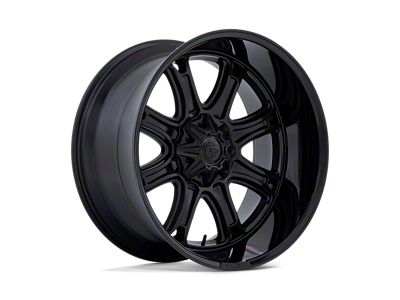 Fuel Wheels Darkstar Matte Black with Gloss Black Lip 8-Lug Wheel; 20x10; -18mm Offset (11-14 Sierra 3500 HD SRW)