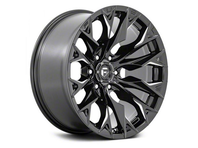 Fuel Wheels Flame Gloss Black Milled 8-Lug Wheel; 20x9; 1mm Offset (11-14 Sierra 3500 HD SRW)