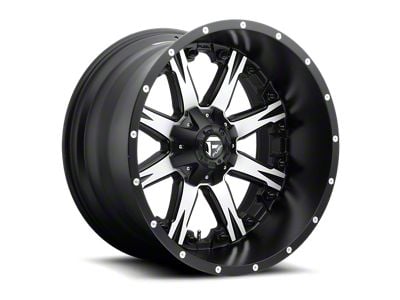 Fuel Wheels Nutz Matte Black Machined 8-Lug Wheel; 20x10; -12mm Offset (11-14 Sierra 3500 HD SRW)