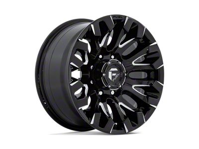 Fuel Wheels Quake Gloss Black Milled 8-Lug Wheel; 18x9; 1mm Offset (11-14 Sierra 3500 HD SRW)