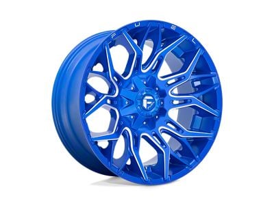 Fuel Wheels Twitch Anodized Blue Milled 8-Lug Wheel; 22x10; -18mm Offset (11-14 Sierra 3500 HD SRW)