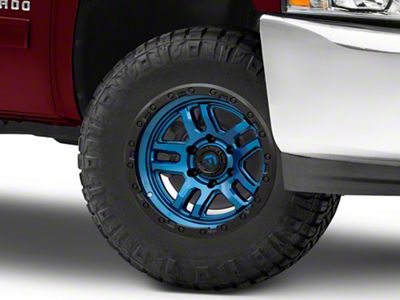 Fuel Wheels Ammo Gloss Blue with Black Bead Ring 6-Lug Wheel; 17x9; -12mm Offset (07-13 Silverado 1500)