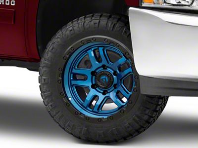 Fuel Wheels Ammo Gloss Blue with Black Bead Ring 6-Lug Wheel; 20x10; -18mm Offset (07-13 Silverado 1500)