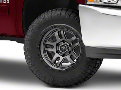 Fuel Wheels Ammo Matte Gunmetal with Black Bead Ring 6-Lug Wheel; 18x9; -12mm Offset (07-13 Silverado 1500)