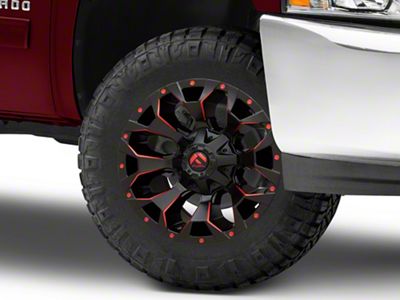 Fuel Wheels Assault Matte Black Red Milled 6-Lug Wheel; 18x9; -13mm Offset (07-13 Silverado 1500)