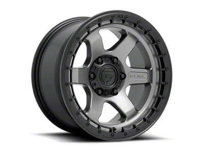Fuel Wheels Block Matte Gunmetal with Black Ring 6-Lug Wheel; 18x9; -12mm Offset (07-13 Silverado 1500)
