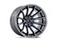 Fuel Wheels Burn Gloss Black with Brushed Gray Tint Face and Lip 6-Lug Wheel; 20x9; 1mm Offset (07-13 Silverado 1500)