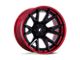 Fuel Wheels Catalyst Matte Black with Candy Red Lip 6-Lug Wheel; 24x12; -44mm Offset (07-13 Silverado 1500)