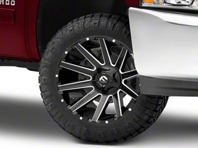 Fuel Wheels Contra Gloss Black Milled 6-Lug Wheel; 20x9; 20mm Offset (07-13 Silverado 1500)