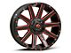 Fuel Wheels Contra Gloss Black with Red Tinted Clear 6-Lug Wheel; 20x9; 2mm Offset (07-13 Silverado 1500)