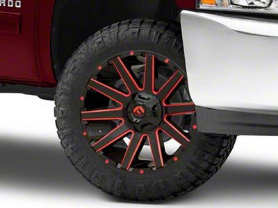 Fuel Wheels Contra Gloss Black with Red Tinted Clear 6-Lug Wheel; 20x10; -19mm Offset (07-13 Silverado 1500)