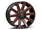 Fuel Wheels Contra Gloss Black with Red Tinted Clear 6-Lug Wheel; 20x10; -19mm Offset (07-13 Silverado 1500)