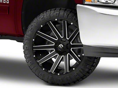 Fuel Wheels Contra Matte Black Milled 6-Lug Wheel; 22x12; -43mm Offset (07-13 Silverado 1500)