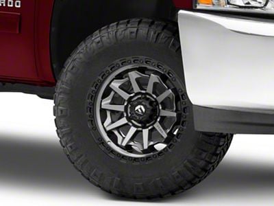 Fuel Wheels Covert Matte Gunmetal with Black Bead Ring 6-Lug Wheel; 17x9; 1mm Offset (07-13 Silverado 1500)