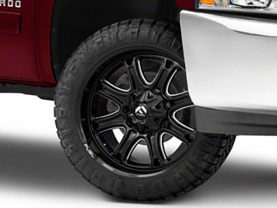 Fuel Wheels Darkstar Gloss Black Milled 6-Lug Wheel; 22x10; -18mm Offset (07-13 Silverado 1500)