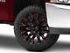 Fuel Wheels Flame Gloss Black Milled with Candy Red 6-Lug Wheel; 22x10; -18mm Offset (07-13 Silverado 1500)