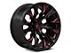 Fuel Wheels Flame Gloss Black Milled with Candy Red 6-Lug Wheel; 22x10; -18mm Offset (07-13 Silverado 1500)