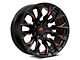 Fuel Wheels Flame Gloss Black Milled with Red Accents 6-Lug Wheel; 20x10; -18mm Offset (07-13 Silverado 1500)