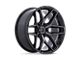 Fuel Wheels Flux Gloss Black Brushed with Gray Tint 6-Lug Wheel; 18x9; 20mm Offset (07-13 Silverado 1500)