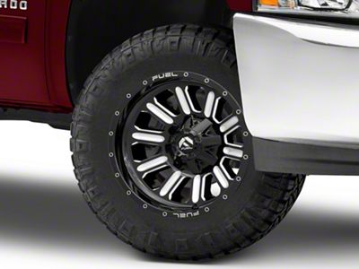 Fuel Wheels Hardline Gloss Black Milled 6-Lug Wheel; 18x9; 20mm Offset (07-13 Silverado 1500)