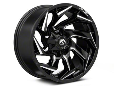 Fuel Wheels Reaction Gloss Black Milled 6-Lug Wheel; 24x12; -44mm Offset (07-13 Silverado 1500)