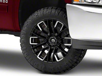 Fuel Wheels Rebar Gloss Black Milled 6-Lug Wheel; 20x9; 20mm Offset (07-13 Silverado 1500)
