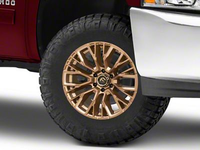 Fuel Wheels Rebar Platinum Bronze Milled 6-Lug Wheel; 17x9; 1mm Offset (07-13 Silverado 1500)