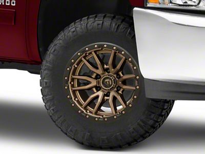 Fuel Wheels Rebel Matte Bronze with Black Bead Ring 6-Lug Wheel; 17x9; -12mm Offset (07-13 Silverado 1500)