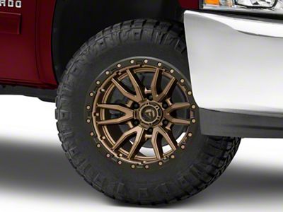 Fuel Wheels Rebel Matte Bronze with Black Bead Ring 6-Lug Wheel; 18x9; -12mm Offset (07-13 Silverado 1500)