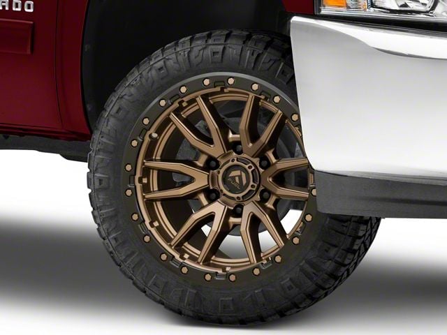 Fuel Wheels Rebel Matte Bronze with Black Bead Ring 6-Lug Wheel; 22x10; -13mm Offset (07-13 Silverado 1500)