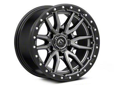 Fuel Wheels Rebel Matte Gunmetal with Black Bead Ring 6-Lug Wheel; 22x12; -44mm Offset (07-13 Silverado 1500)