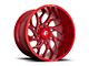 Fuel Wheels Runner Candy Red Milled 6-Lug Wheel; 24x14; -75mm Offset (07-13 Silverado 1500)