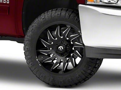 Fuel Wheels Saber Gloss Black Milled 6-Lug Wheel; 20x9; 1mm Offset (07-13 Silverado 1500)