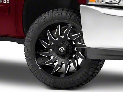 Fuel Wheels Saber Gloss Black Milled 6-Lug Wheel; 24x12; -44mm Offset (07-13 Silverado 1500)