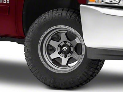 Fuel Wheels Shok Matte Gunmetal 6-Lug Wheel; 17x9; 1mm Offset (07-13 Silverado 1500)