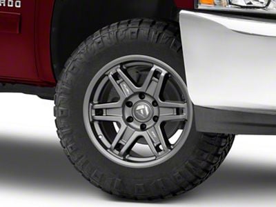 Fuel Wheels Slayer Matte Gunmetal 6-Lug Wheel; 18x8.5; 1mm Offset (07-13 Silverado 1500)