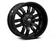 Fuel Wheels Sledge Matte Black with Gloss Black Lip 6-Lug Wheel; 17x8; 35mm Offset (07-13 Silverado 1500)