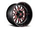 Fuel Wheels Stroke Gloss Black Red Tinted Clear 6-Lug Wheel; 24x14; -75mm Offset (07-13 Silverado 1500)