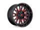 Fuel Wheels Stroke Gloss Black with Red Tinted Clear 6-Lug Wheel; 18x9; 20mm Offset (07-13 Silverado 1500)