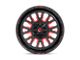 Fuel Wheels Stroke Gloss Black with Red Tinted Clear 6-Lug Wheel; 18x9; 20mm Offset (07-13 Silverado 1500)
